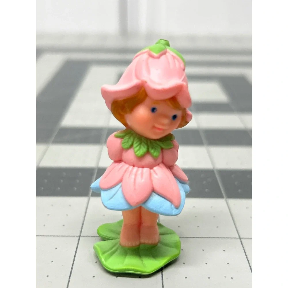 Vintage Avon Tulip Pixie Figurine Lily Pad PVC Miniature Cake Topper 1983